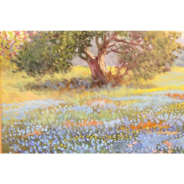 1980s Painting of Texas Blue Bonnets by Ruth Greer (1936-2004) For Sale - Image 5 of 12
