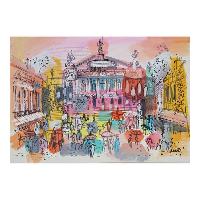 City Plaza 2, Charles Cobelle Acrylic on Canvas Painting For Sale