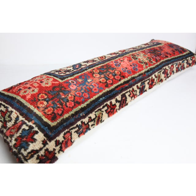 Art Deco Antique Tribal Handmade Decorative Rug Pillow Cover -16'' X 48'' For Sale - Image 3 of 13