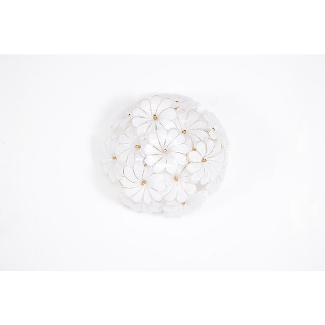 Floral Murano Glass Ceiling Light, 1970s For Sale - Image 11 of 11