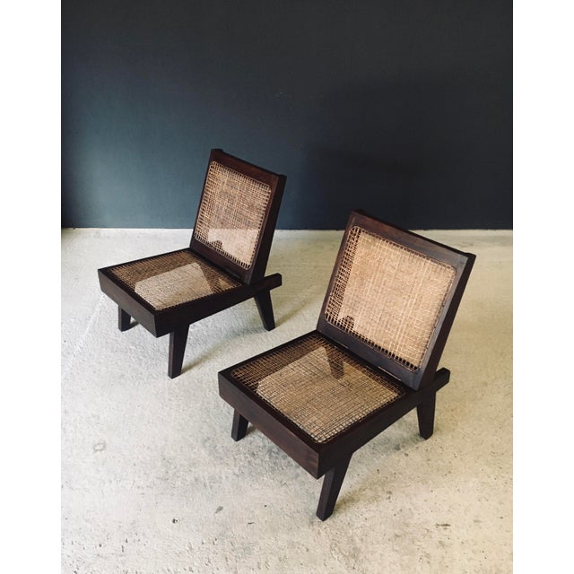 Low Modernist Folding Chairs by Pierre Jeanneret for Chandigarh, India, 1960s, Set of 2 For Sale - Image 16 of 18