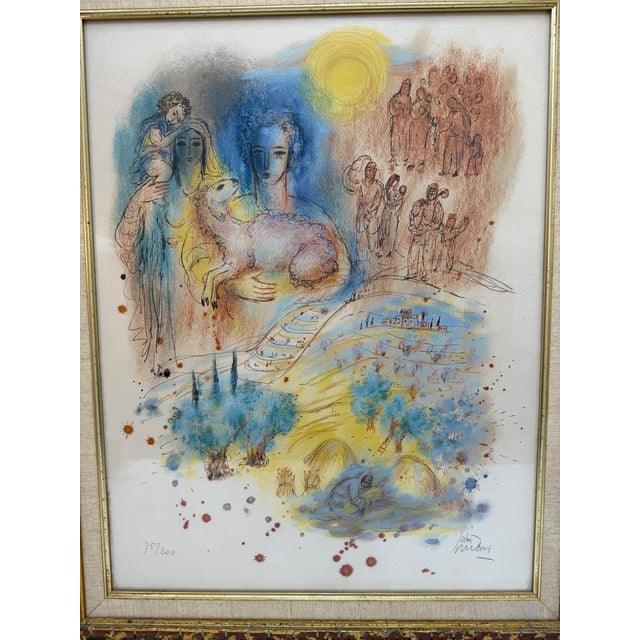 Title: "Amos" (from *The Prophets* portfolio) Artist: Reuven Rubin (Romanian-Israeli, 1893–1974) Year: Circa 1973 Medium:...