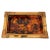 Rectangular serving tray or vide-poche in acrylic glass effect tortoiseshell and Bamboo. Made in Italy in the 1970s.