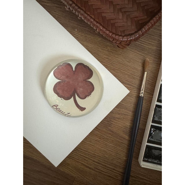 Our burgundy clover glass paperweights are a beautiful desk accessory or an addition to a tray, coffee or console table,...