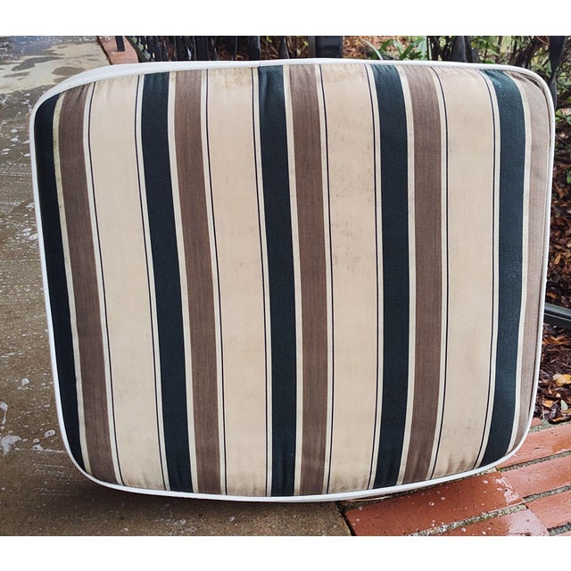 White 1960s Mid-Century Woodard Style Wrought Iron Patio Couch With Cushions. For Sale - Image 8 of 10