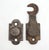 Classic style window shutter latch made of nickel plated brass with arch shaped back plates. The original mounting screws...