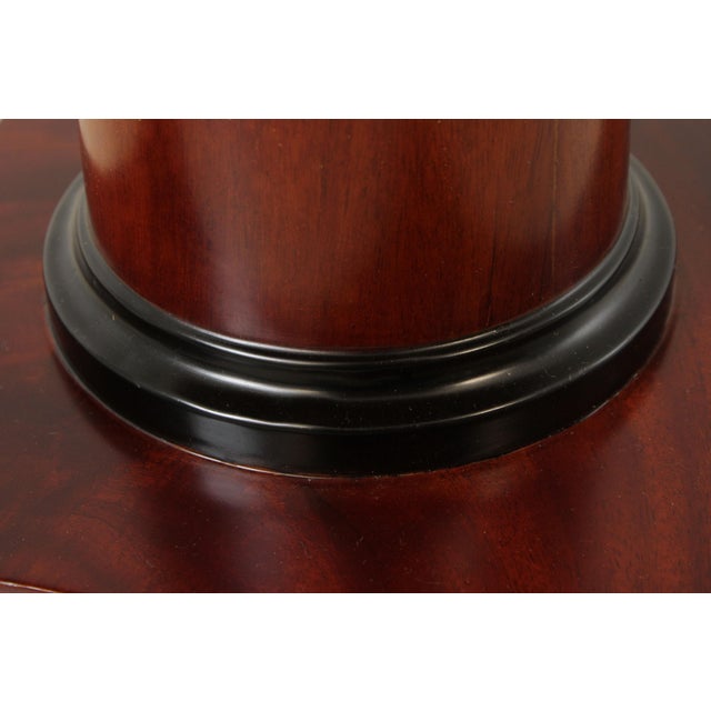 Pair French Empire Style Round Mahogany Lamp Tables For Sale - Image 13 of 14