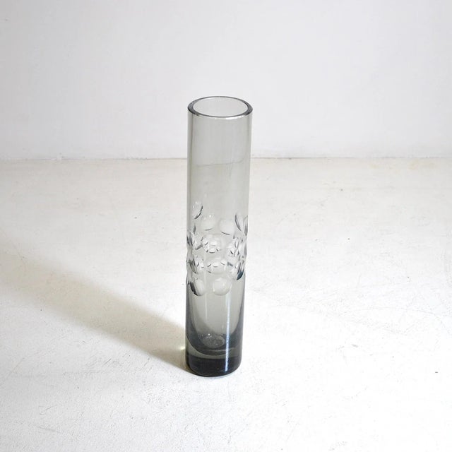 Cylindrical Smokey Colored Vase, 1960s For Sale - Image 7 of 7