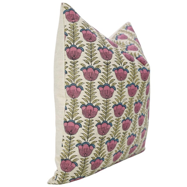 The Fabdivine Lotus Handmade Block Print Pillow Covers 12x20 Inches Linen Blend Decorative Lumbar Cushion bring timeless...