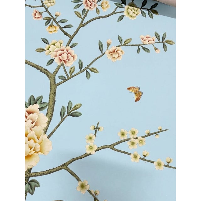 Art Deco W24"*h48"/Panel, a Set of 2 Panels Chinoiserie Wall Artwork, No Frame, Tea Paper For Sale - Image 3 of 3