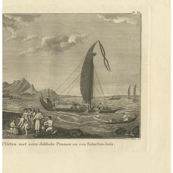 J. Cook, Ulietea in French Polynesia, 1803, Print For Sale - Image 4 of 6