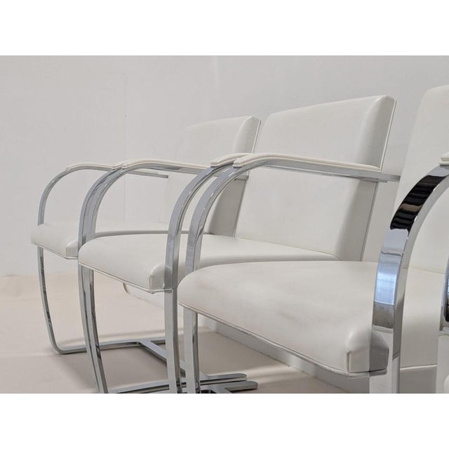 BRNO Flat Bar Armchairs by Ludwig Mies van der Rohe for Knoll, Set of 4 For Sale - Image 6 of 13