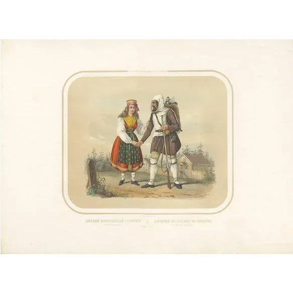 Lemercier, People from Vologda, 1860s, Print For Sale - Image 5 of 5
