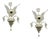 Vintage Venetian Murano Glass Wall Sconces, 1970s, Set of 2 For Sale