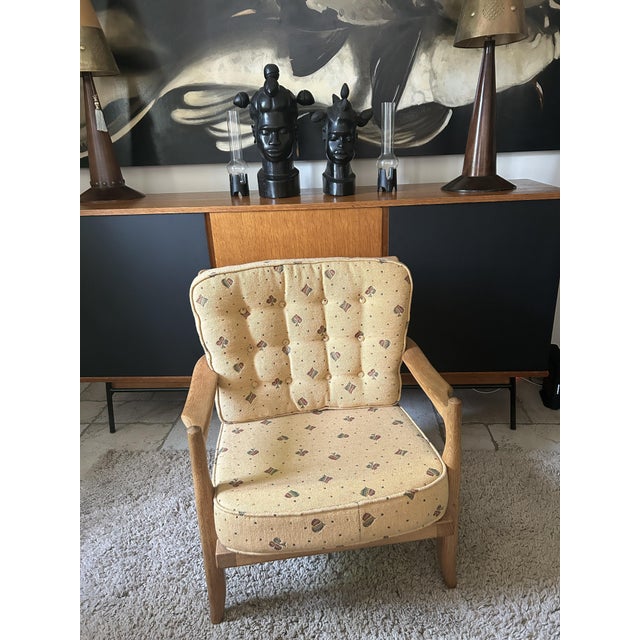 1960s José Oak Armchair by Guillerme Et Chambron for Votre Maison, 1960 For Sale - Image 5 of 12