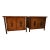 Attributed to Mastercraft Mid-Century. Modern Burl Wood & Brass Nightstands - A Pair For Sale