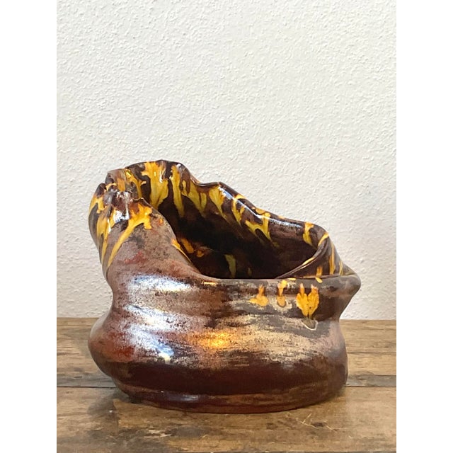 Vintage Original Studio Pottery Biomorphic Vase For Sale - Image 10 of 12