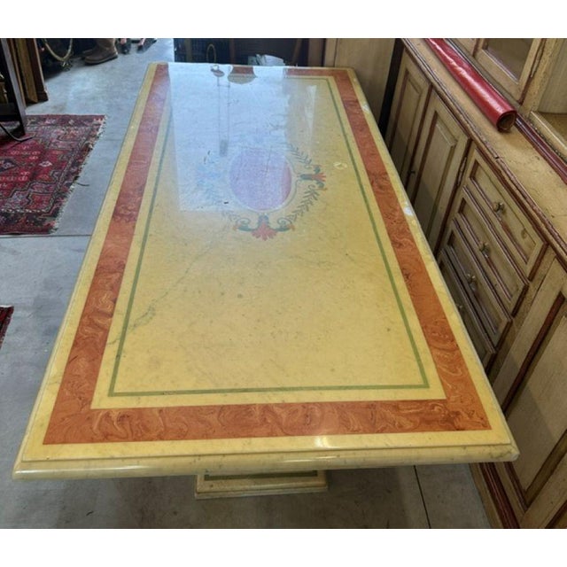 Stone Marble Dining Table with Column Bases, 1970s For Sale - Image 7 of 18