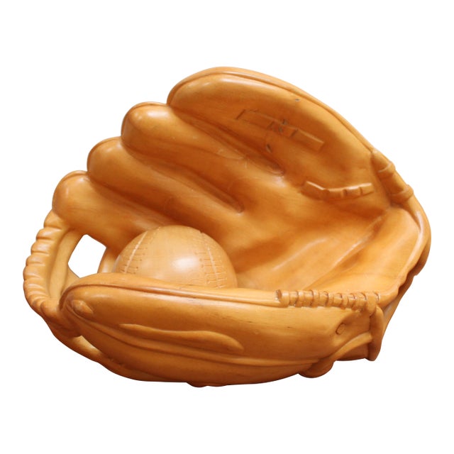 Trompe l'Oeil Sculpture of a Baseball Glove- Alfonso Bini For Sale