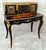 French French Louis XV Style Writing Desk – Black Wood With Gold Leaf, Bronze Details & Multiple Storage Drawers For Sale - Image 3 of 3