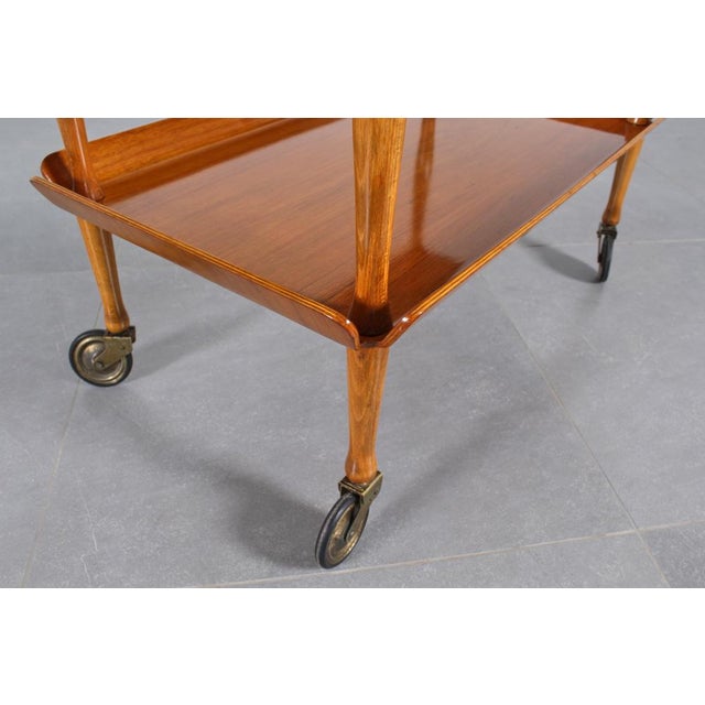 Vintage Italian Serving Cart in Bent Plywood, 1950s For Sale - Image 13 of 18
