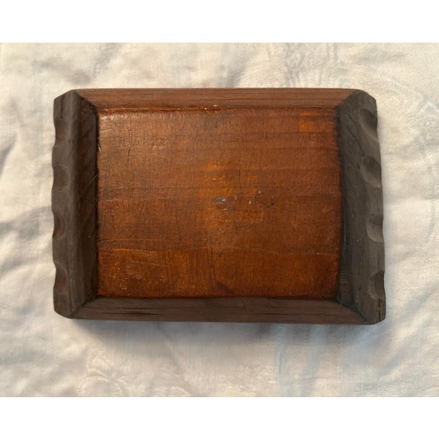 Antique Hand Carved Wood Coin Bowl For Sale - Image 4 of 4