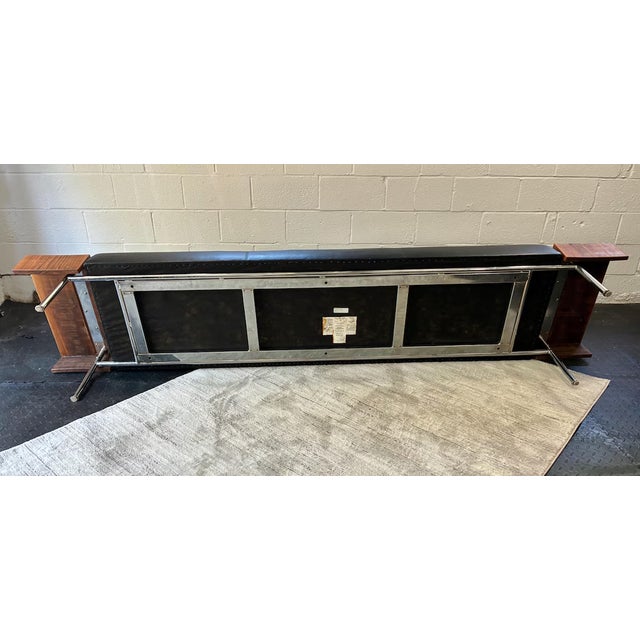Leather and Wood Gallery Style Modern Bench From Keilhauer of Canada For Sale - Image 10 of 12