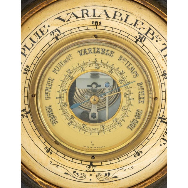 Mid 20th Century Italian Baroque Style Ebonized & Gilt Barometer For Sale - Image 5 of 11