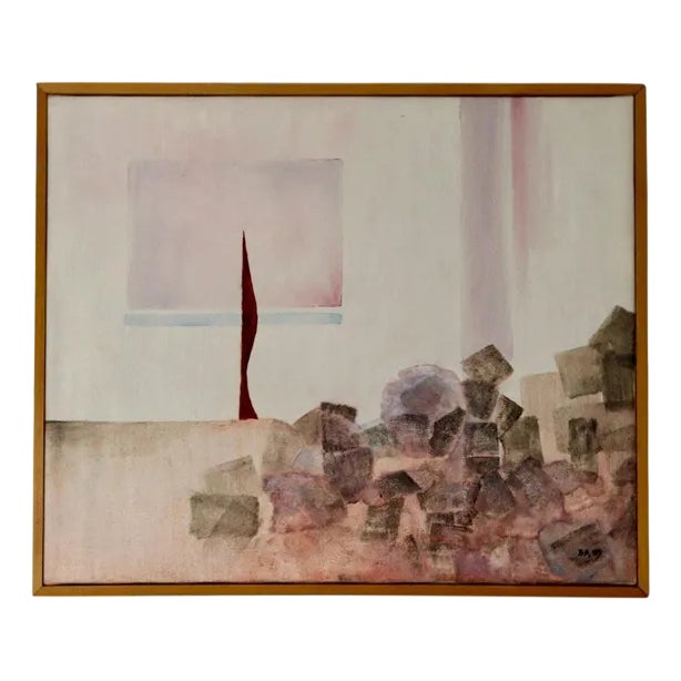 Bengt Andersson, Abstract Composition with Geometric Elements, 1999, Oil on Canvas For Sale