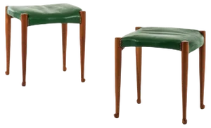Set of Swedish Model 973 Stools by Josef Frank for Svenskt Tenn, 1950s