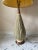 Fabulous 1950s Vintage Midcentury Quartite and Teak Gold and Cream Colored Leaf Design Table Lamp! This lamp has a unique...