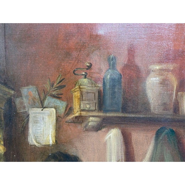Textile Oil on Canvas, Mother and Child, Signed A. Ripa, Italy, 19th/20th C. For Sale - Image 7 of 10