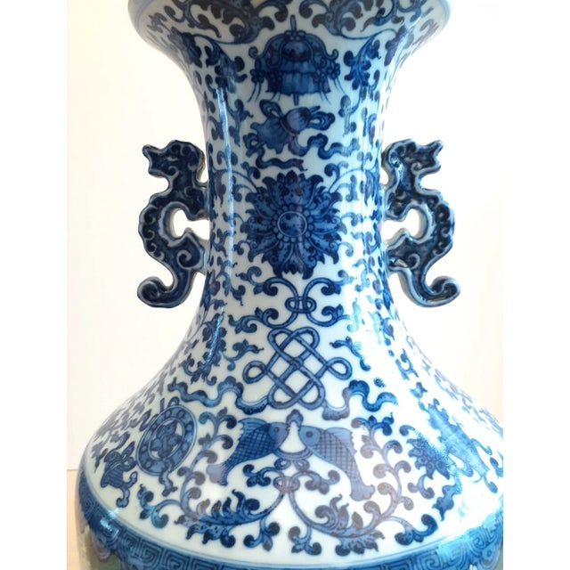 Early 20th Century Chinese Porcelain Garden Story Vase For Sale In Portland, OR - Image 6 of 13