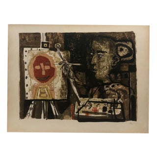 Antoni Clave, Femme Artiste, 20th Century, Lithograph For Sale