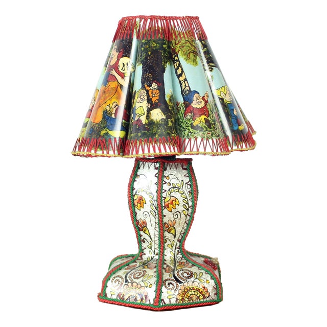 Mid-Century Modern Snow White and Seven Dwarfs Children's Table Lamp, 1950s For Sale