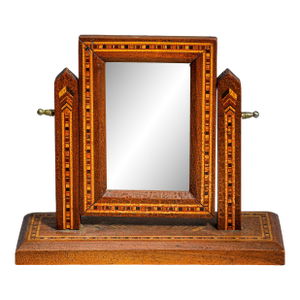 Decorative Aesthetic Movement Inlaid Antique Wood Tabletop Picture Photo Frame