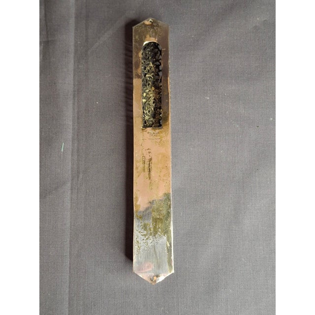 Vintage Bezalel Israel Sterling Silver Filigree Mezuzah Case 925 Judaica 5.25" For Sale - Image 9 of 11