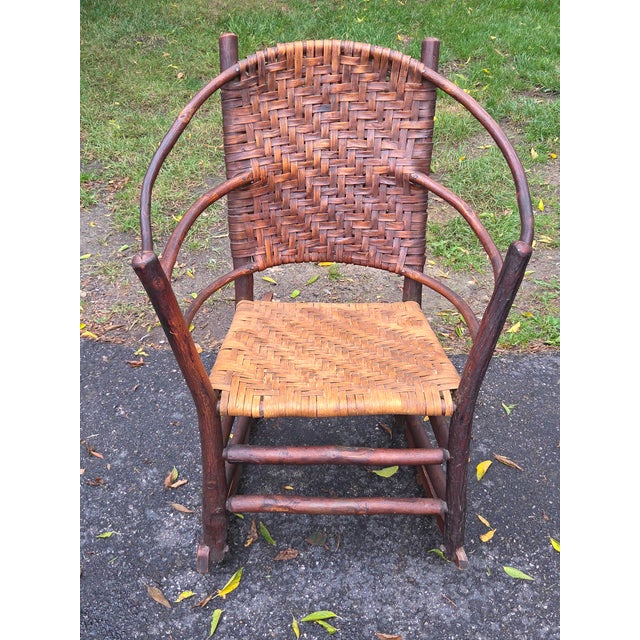 Wood Rare Antique Old Hickory Chair Company Andrew Jackson Model Rocking Chair For Sale - Image 7 of 14