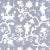 Schumacher Shantung Silhouette Print Wallpaper in Wisteria For Sale