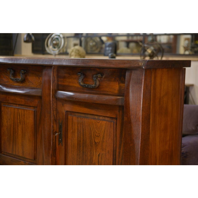 Brutalist Elm Sideboard by Aranjou, 1950s For Sale - Image 10 of 12