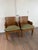 Set of six custom Mimi London designer dining chairs. Substantial solid wood construction with clean, architectural lines...