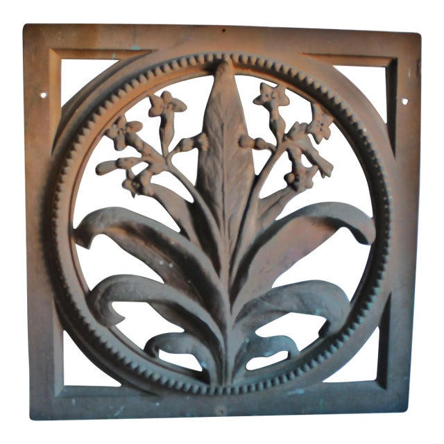 19th Century Architectual Wall Accent, Cast Solid Bronze For Sale