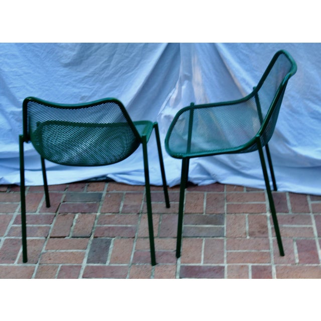 Italian Steel Tube & Mesh Indoor Outdoor Chairs Designed by Christophe Pillet - Set of 6. There is no Label or Marking on...