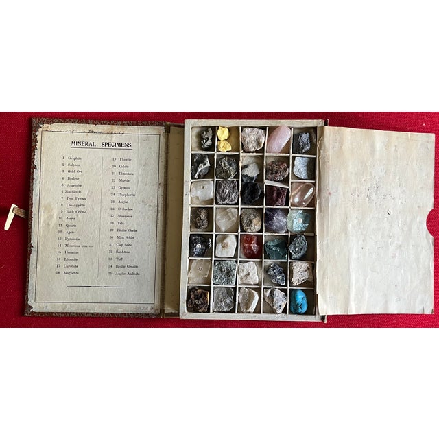 Red Early 20th Century Scientific Collection of Mineral Specimens Displayed in a Book Form Case For Sale - Image 8 of 9