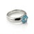 Not Yet Made - Made To Order Blue Topaz Engagement Ring, Flower Style Gemstone Ring Us 7 For Sale - Image 5 of 5
