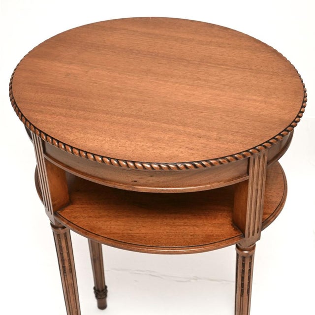 1900 - 1909 Antique Edwardian Walnut Side Tables, 1900, Set of 2 For Sale - Image 5 of 10