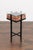 Metal Contemporary Side Table with Antique Italian Red Brick Top and Custom Iron Base For Sale - Image 7 of 9