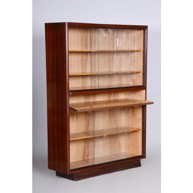 Art Deco Bookcase in Ash and Mahogany, Czech, 1940s For Sale - Image 10 of 10