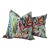 Set of 2 Enrique DV Kap Luxury Bird of Paradise Front and Back Indoor/Outdoor Down Filled Pillows For Sale