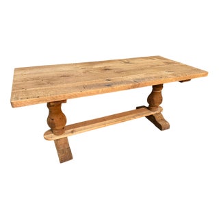 French Oak Farmhouse Dining Table, 1920s For Sale
